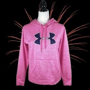 Under Armour Women's  Hoodie Size S Storm 1 Coldgear Fleece Spell Out